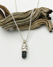 Dark Green Tourmaline Mini Eye Talisman Necklace