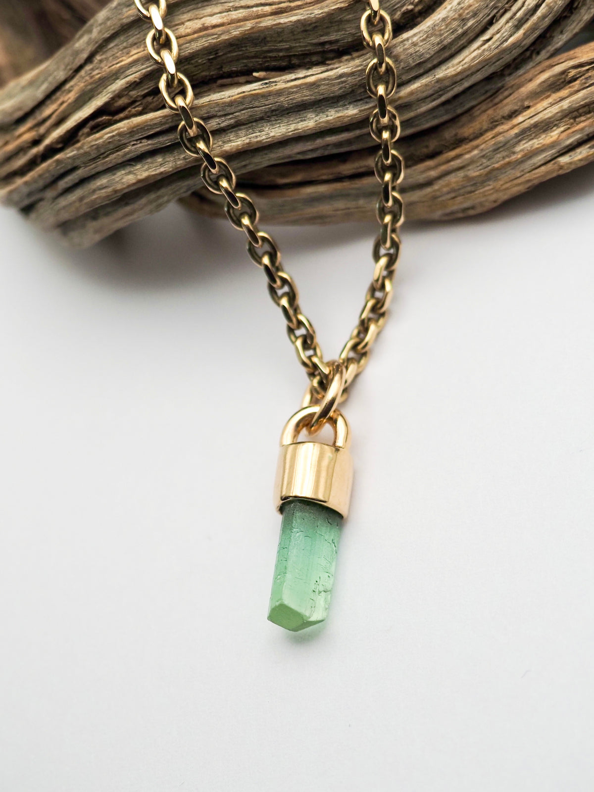 Paraiba Tourmaline 14k Gold Talisman