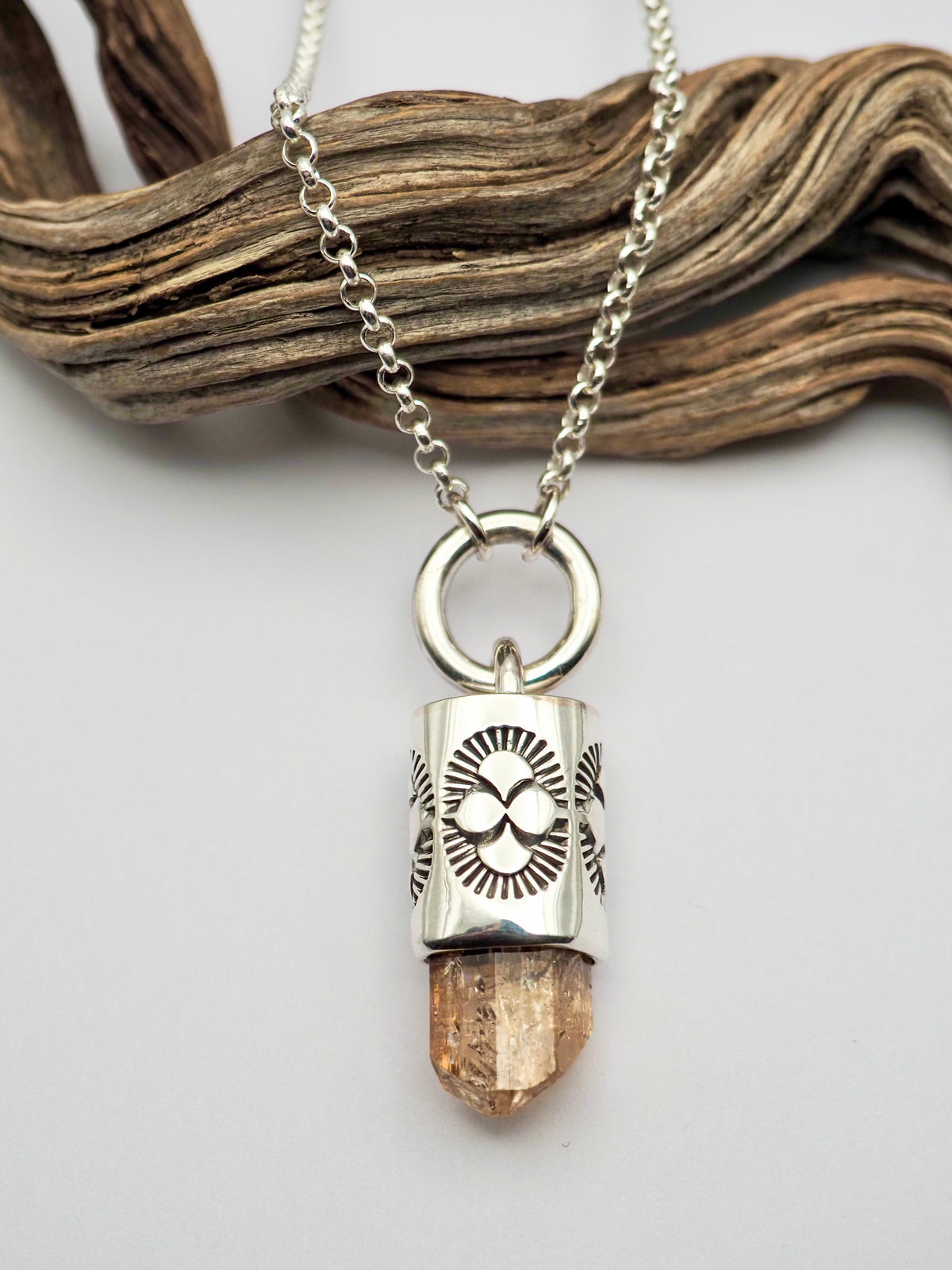 Imperial Topaz O Ring Oasis Talisman Necklace
