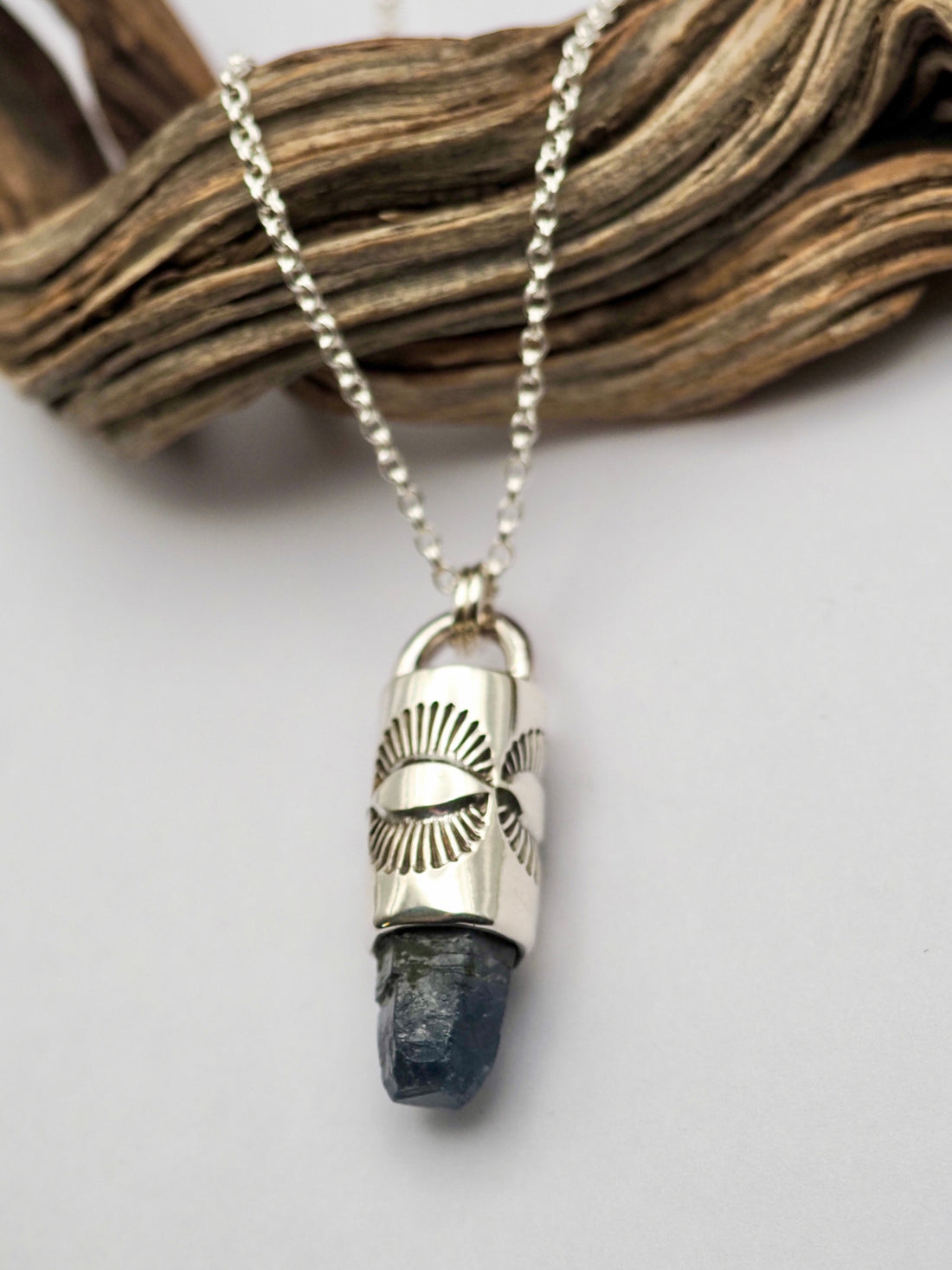 Sapphire Eye Talisman Necklace