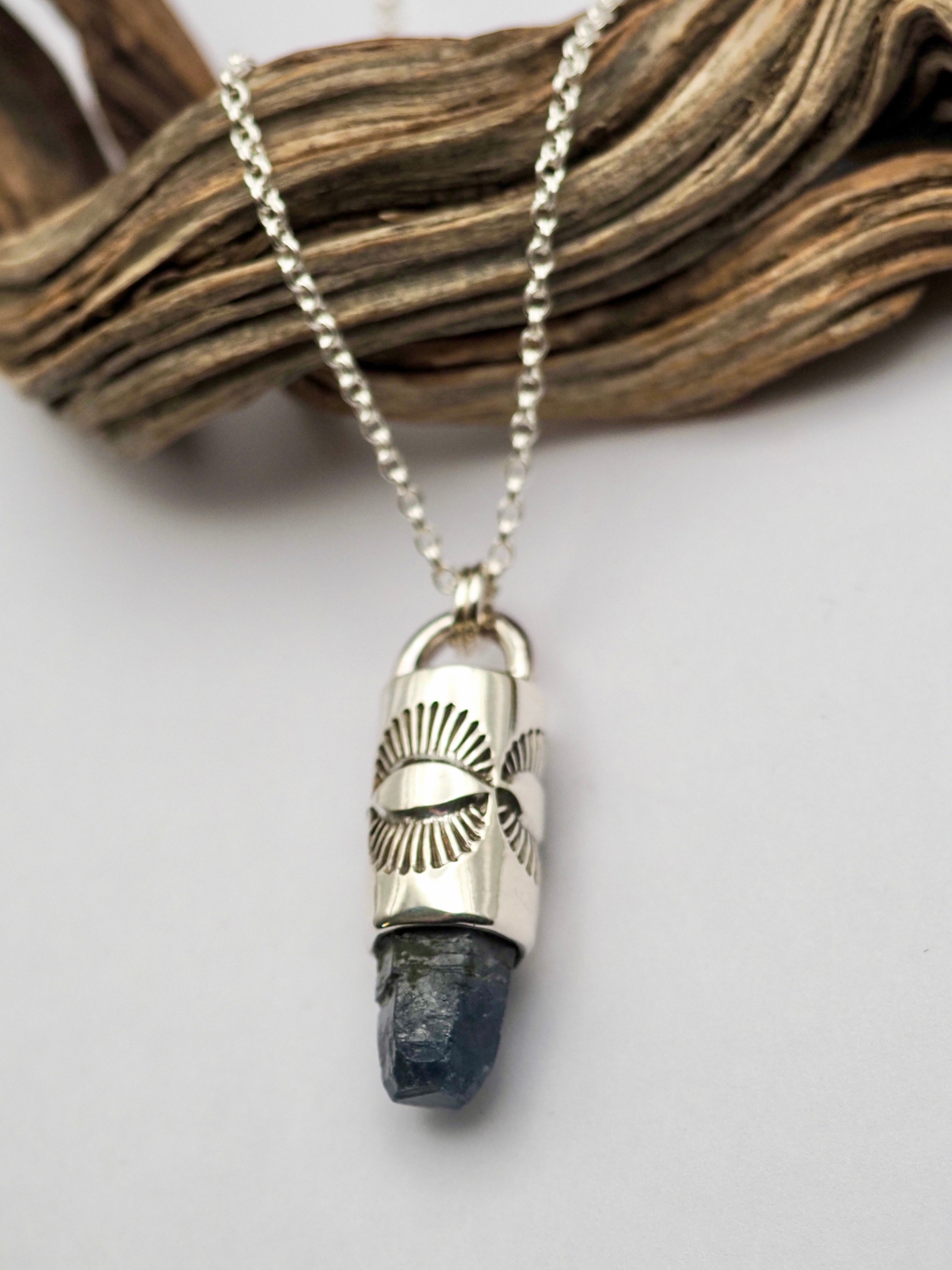 Sapphire Eye Talisman Necklace