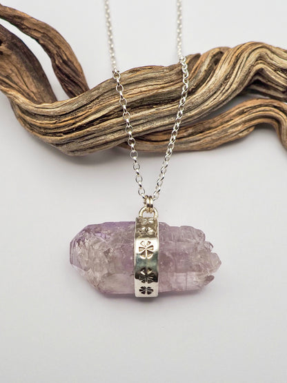 Amethyst Banded Talisman Necklaces