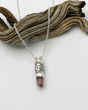 Pink Tourmaline Tumbleweed Talisman Necklace