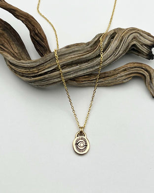 14k Gold Lucky Eye Talisman Necklace