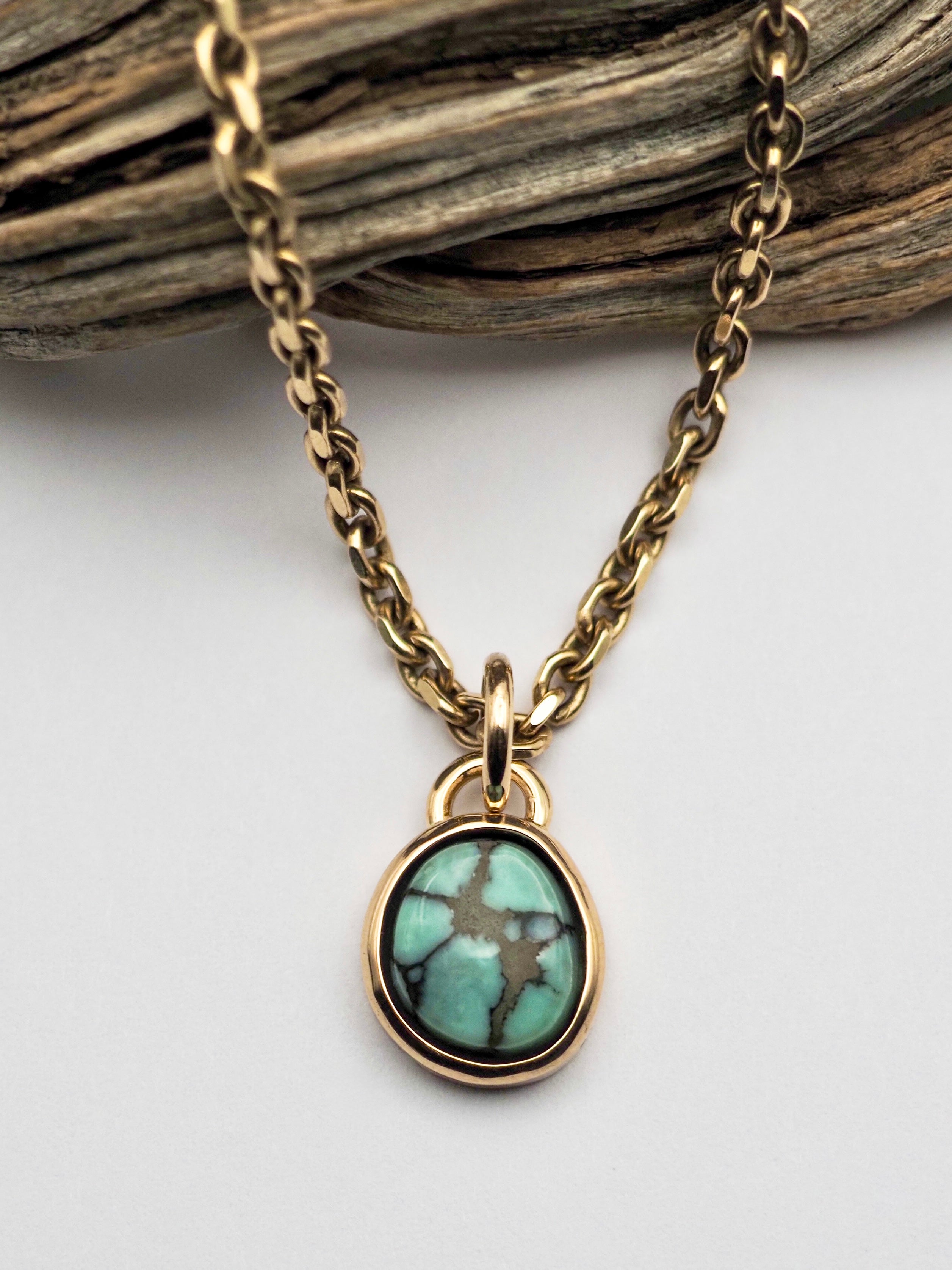 Desert Bloom Variscite 14k Gold Pendant