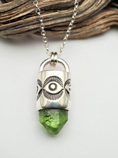 Peridot Eye Talisman Necklace