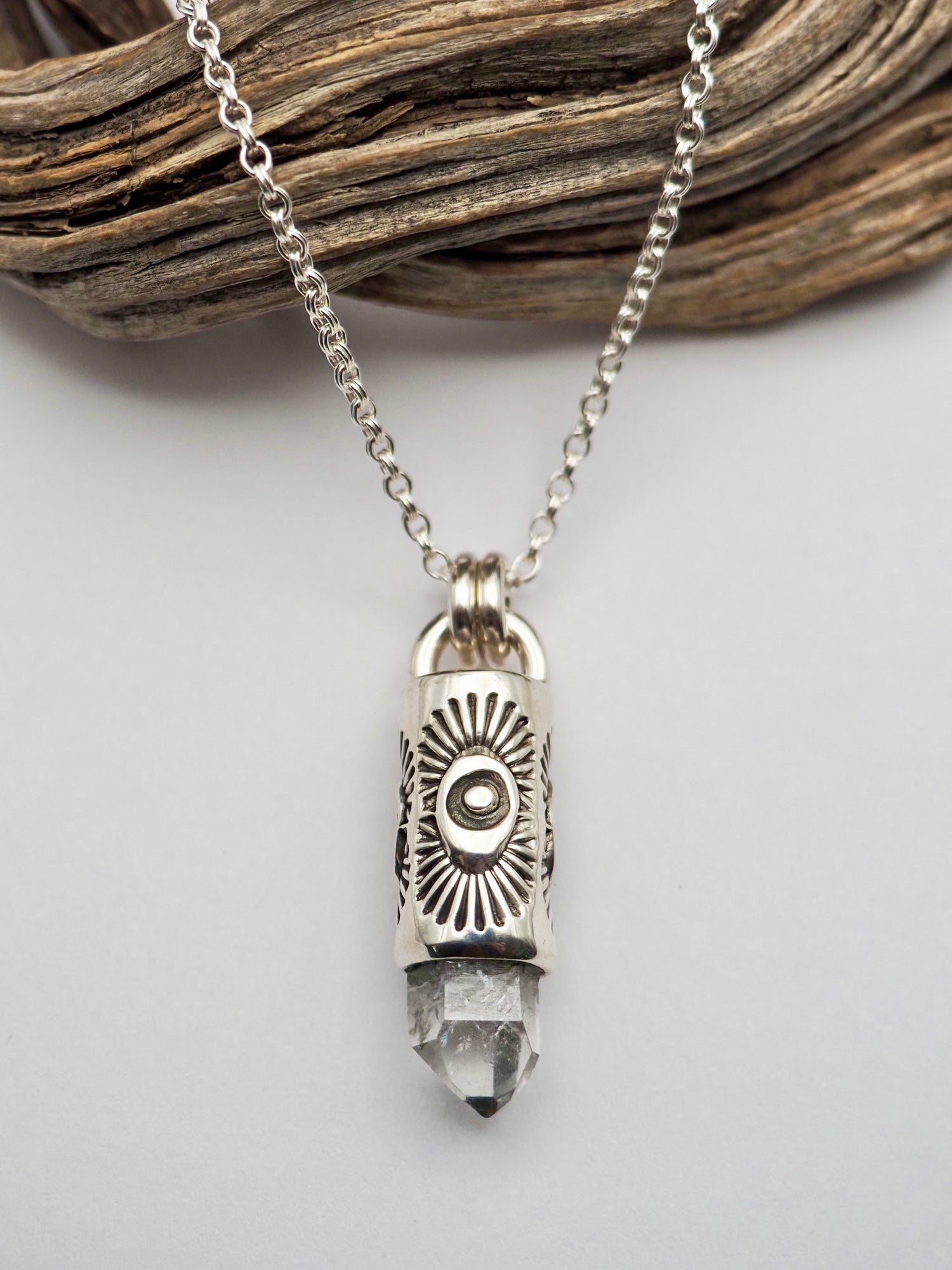 Herkimer Diamond Tumbleweed Talisman Necklace