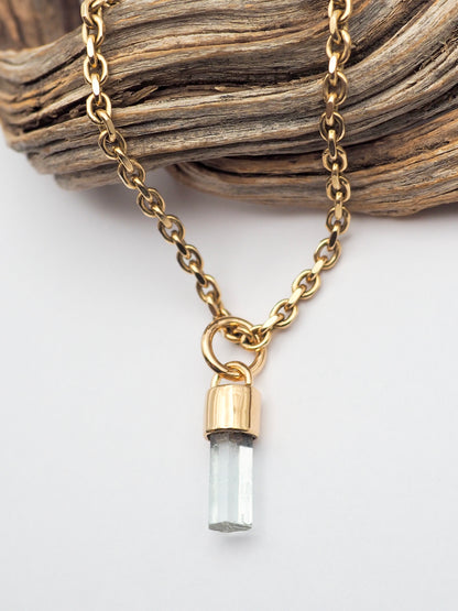 Aquamarine 14k Gold Pendant