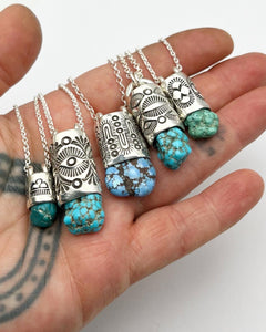 Fox Turquoise Nugget Raincloud Talisman Necklace