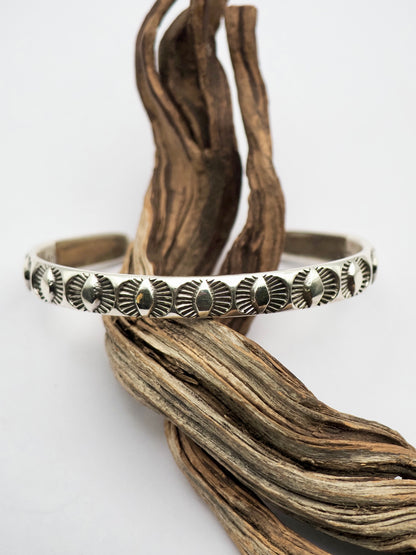 Eyes Hand Stamped Stacker Cuff XS