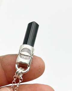Black Tourmaline Eye Talisman Necklace
