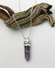 Polished Brazilian Amethyst Raincloud Talisman Necklace