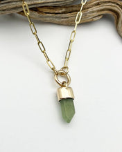 Peridot 14k Gold O Ring Talisman Necklace