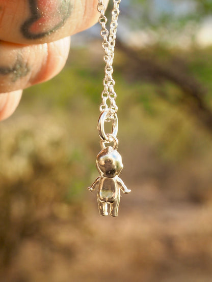 Sterling Silver Kewpie Doll Necklace