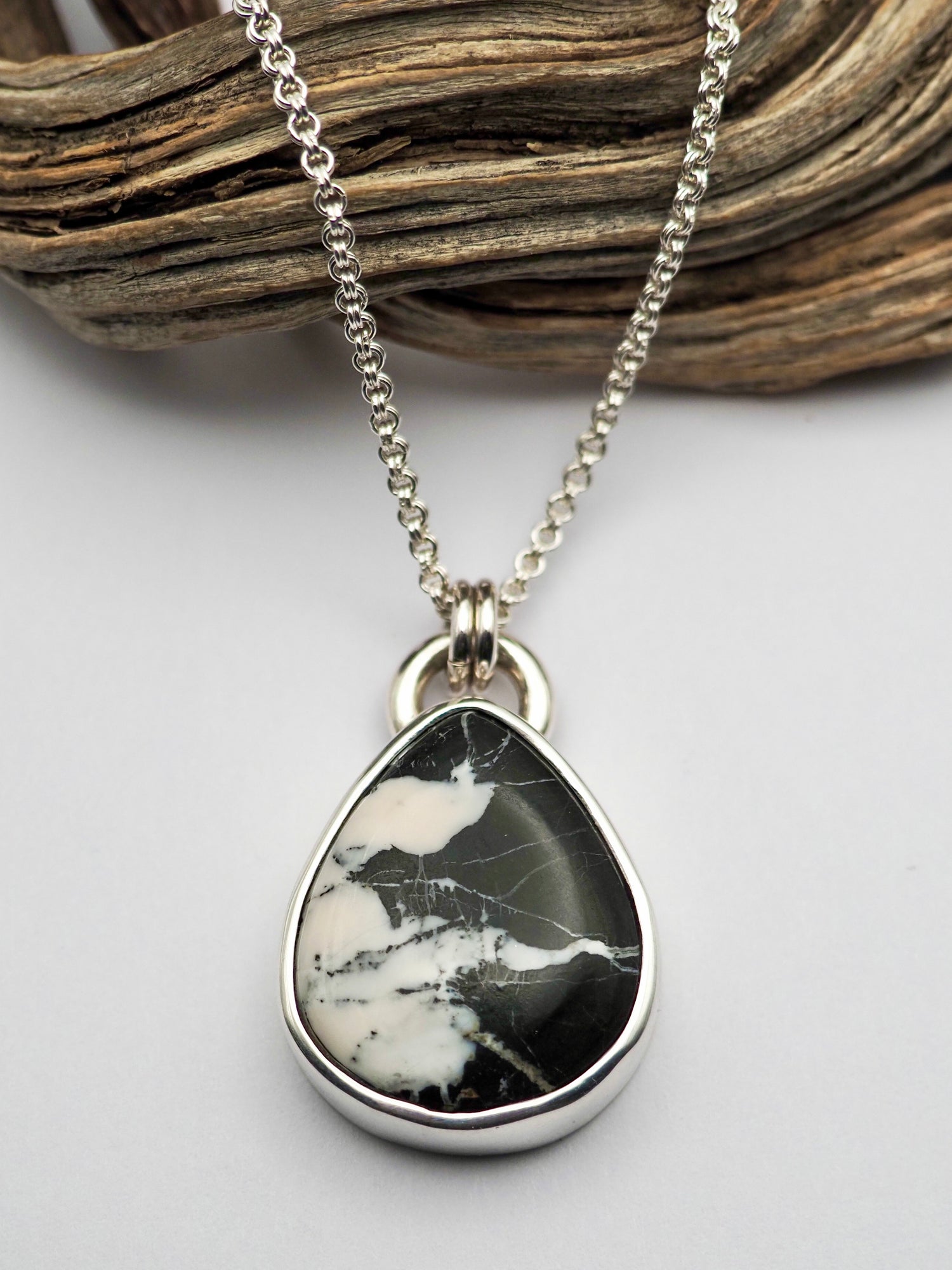 White Buffalo Pendant Necklace