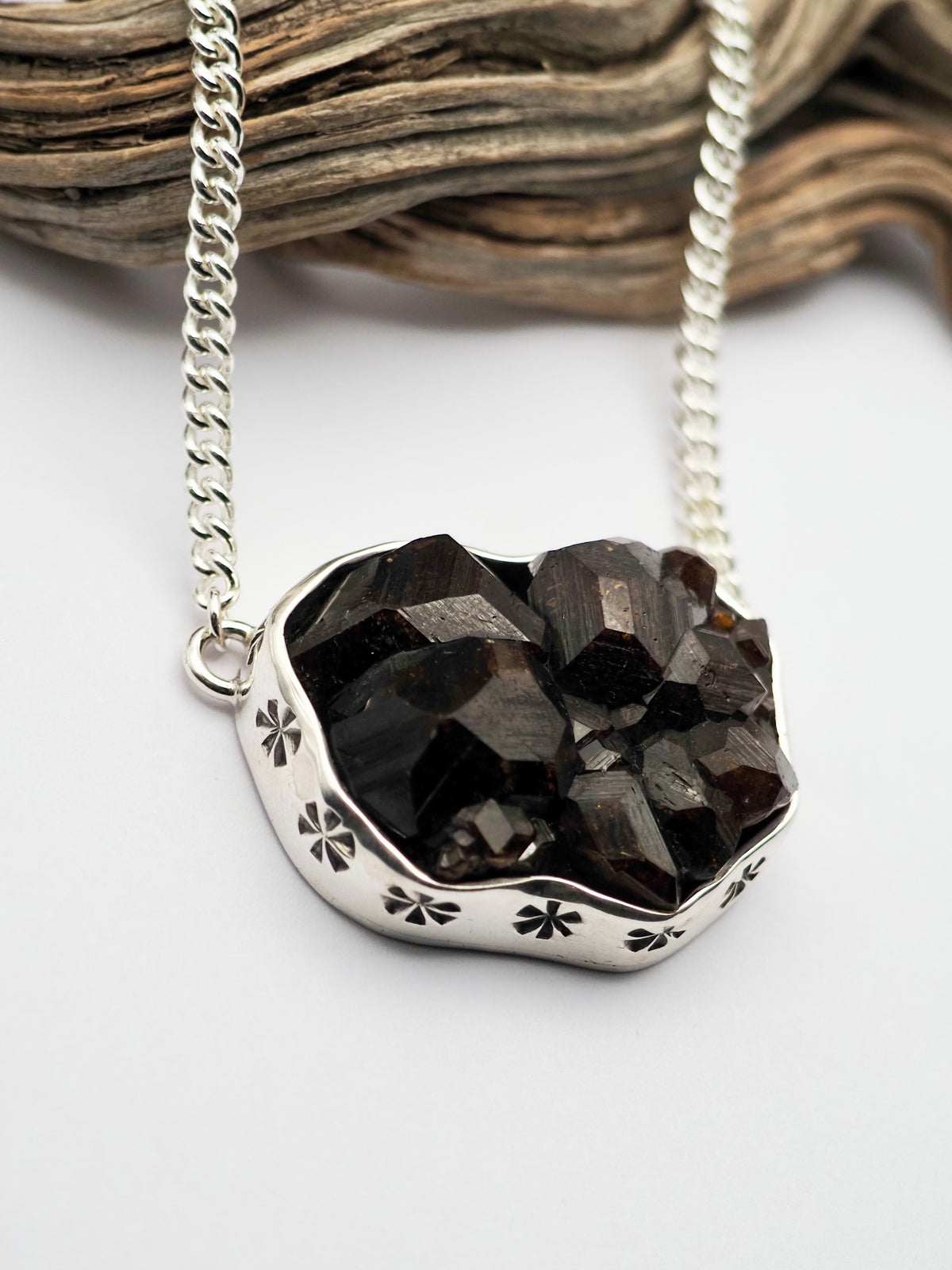Mali Garnet Cluster Talisman Necklace