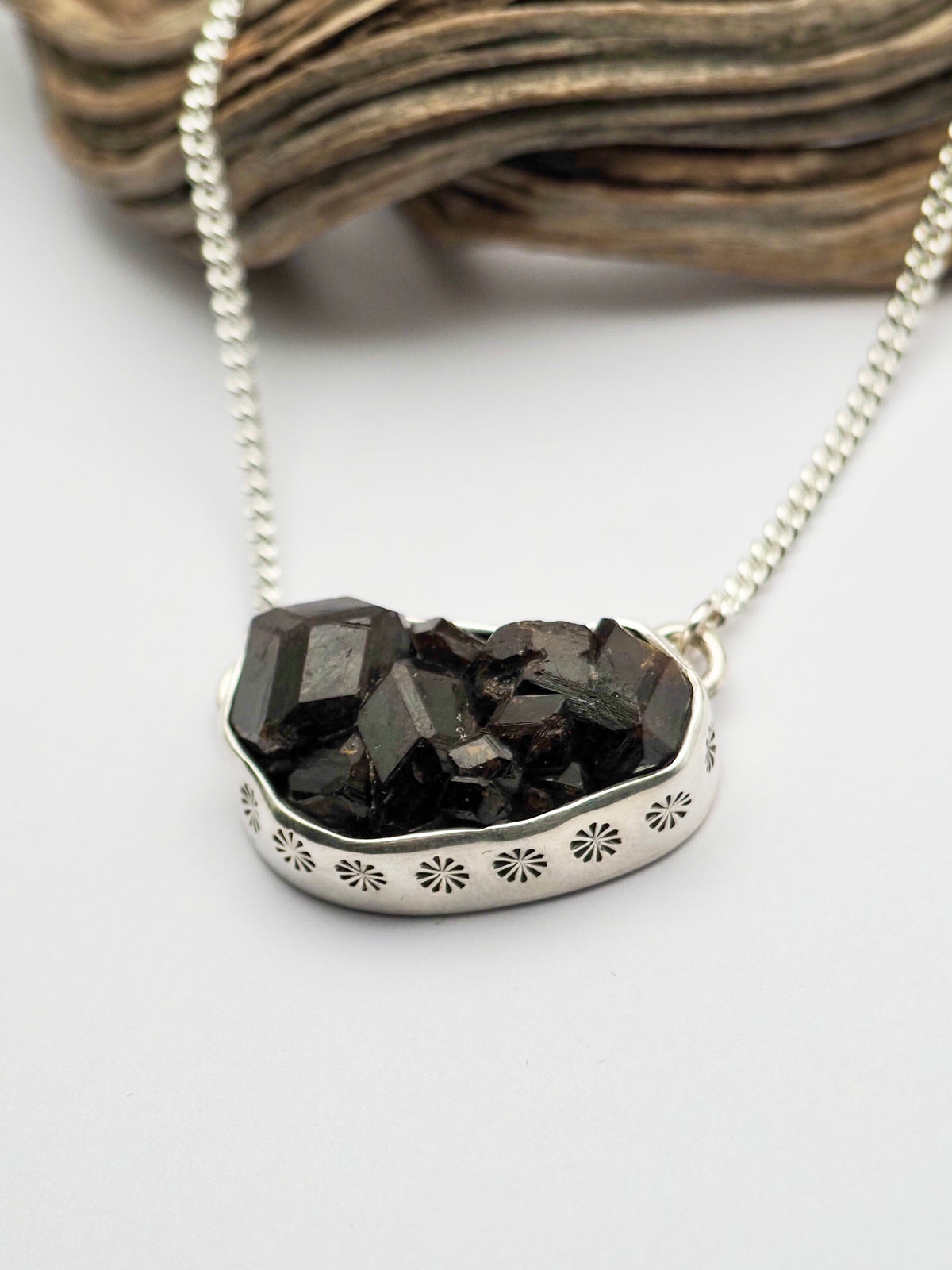 Small Mali Garnet Cluster Talisman Necklace