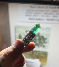Green Tourmaline Eye/Fan Talisman Necklace