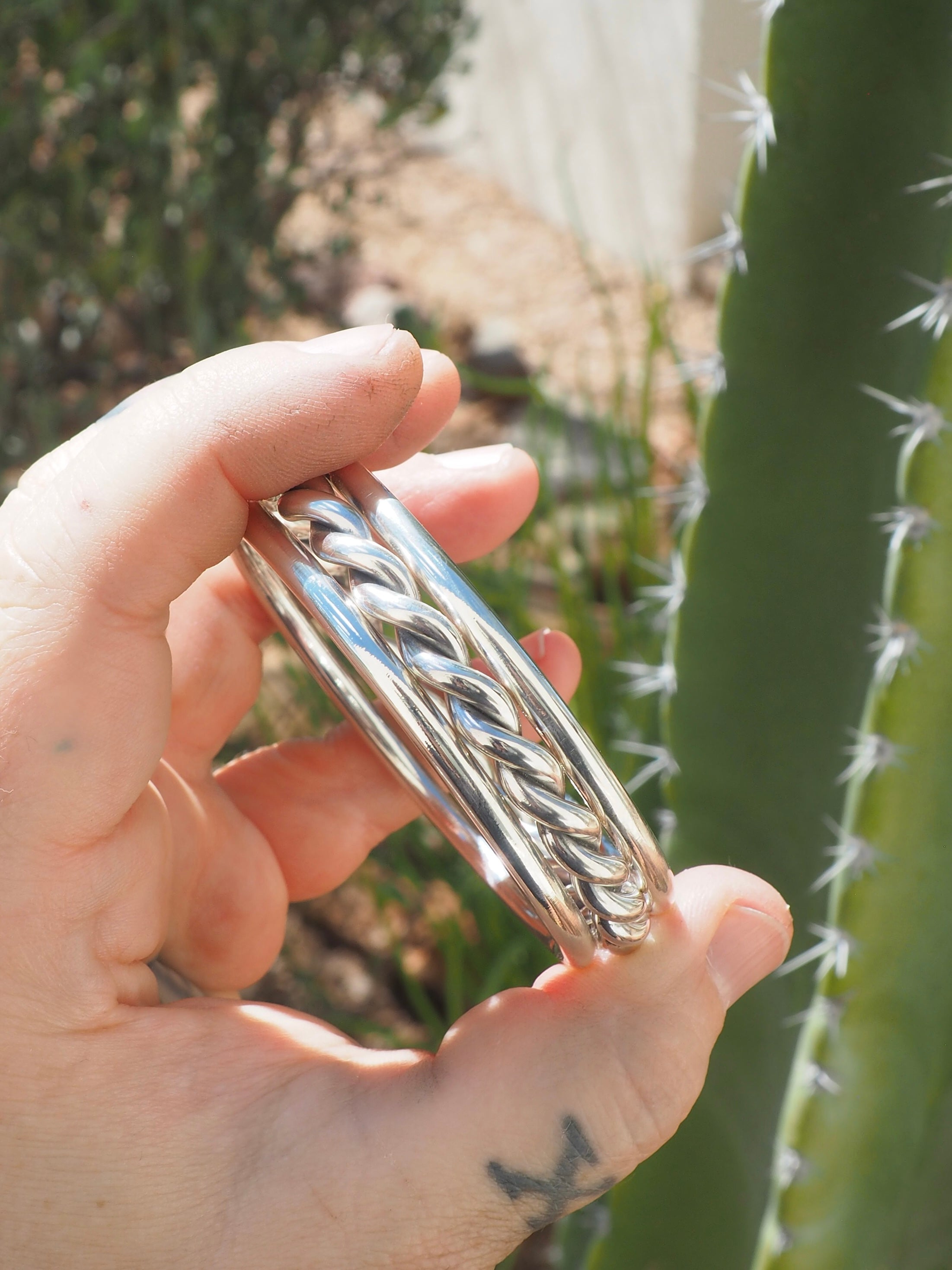 MTO 8g Sterling Silver Chunky Twist Bangle