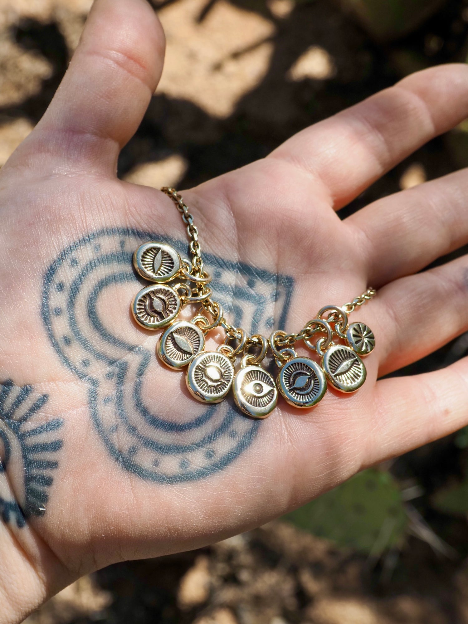 14k Gold Hand Stamped Pendants