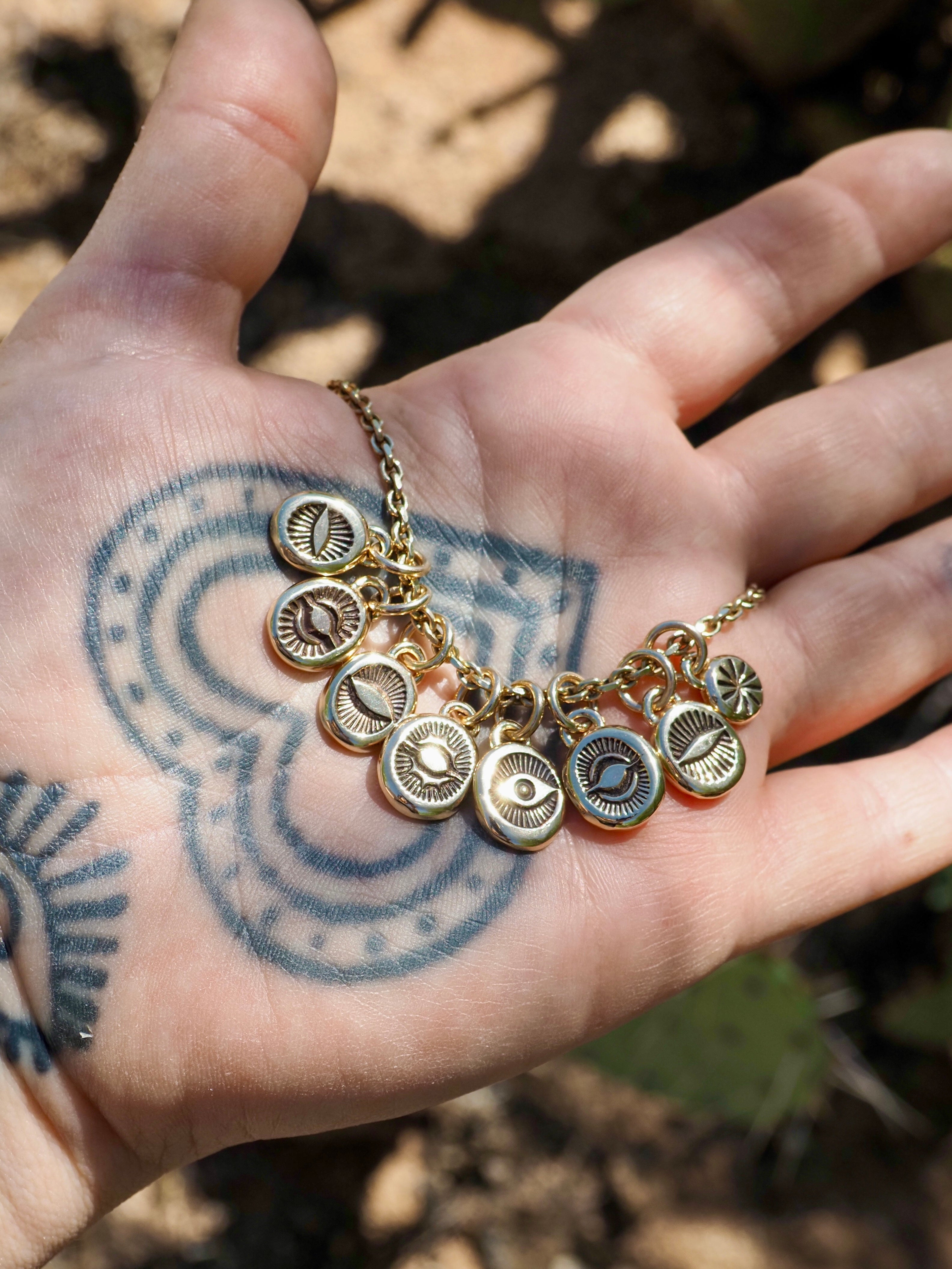 14k Gold Hand Stamped Pendants