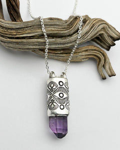 Guerrero Amethyst Eye/Fan/Dot Talisman Necklace