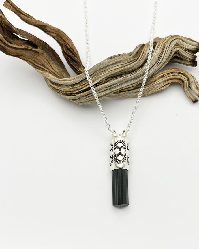 Black Tourmaline Oasis Talisman Necklace