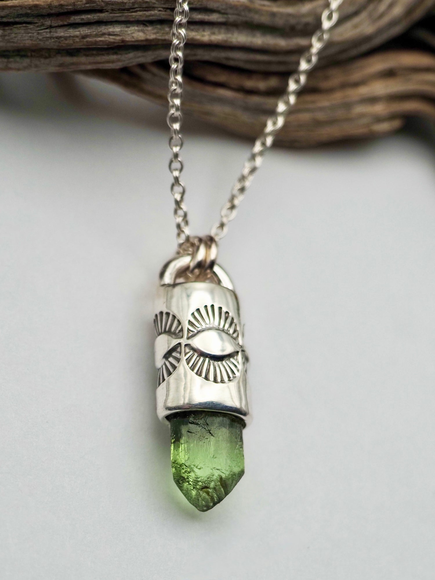 Peridot Eye Talisman Necklace