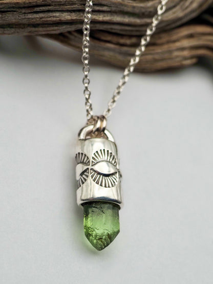 Peridot Eye Talisman Necklace