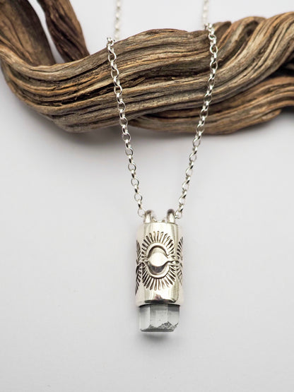 Aquamarine Eye II Talisman Necklace
