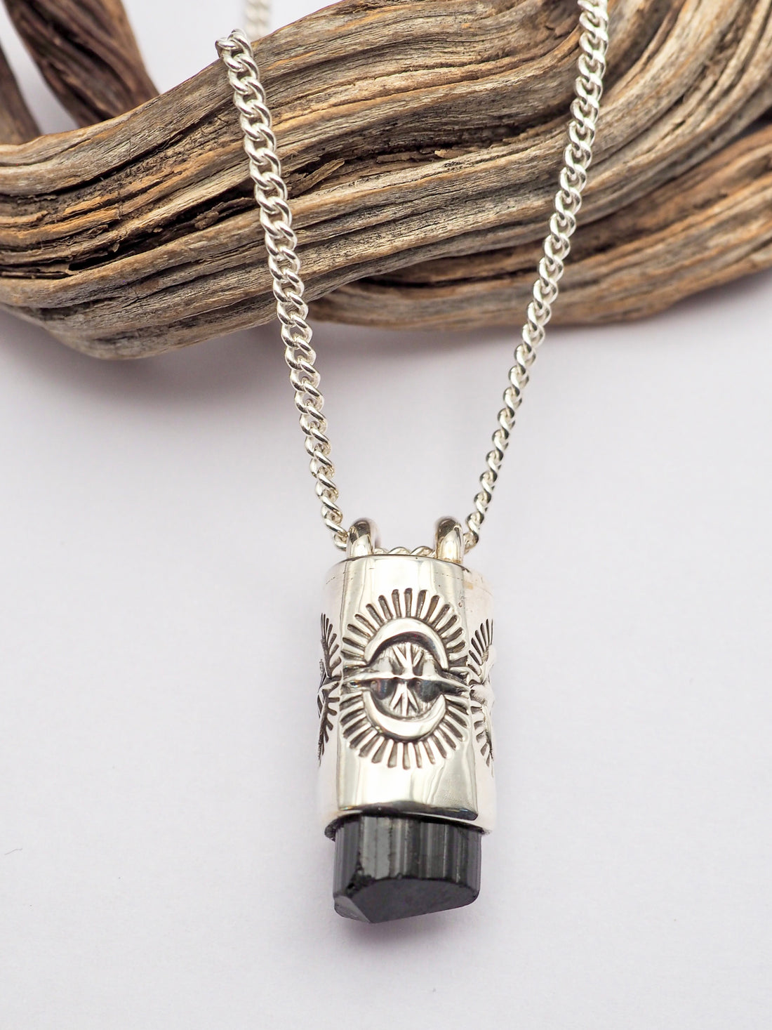 Black Tourmaline Portal Talisman Necklace