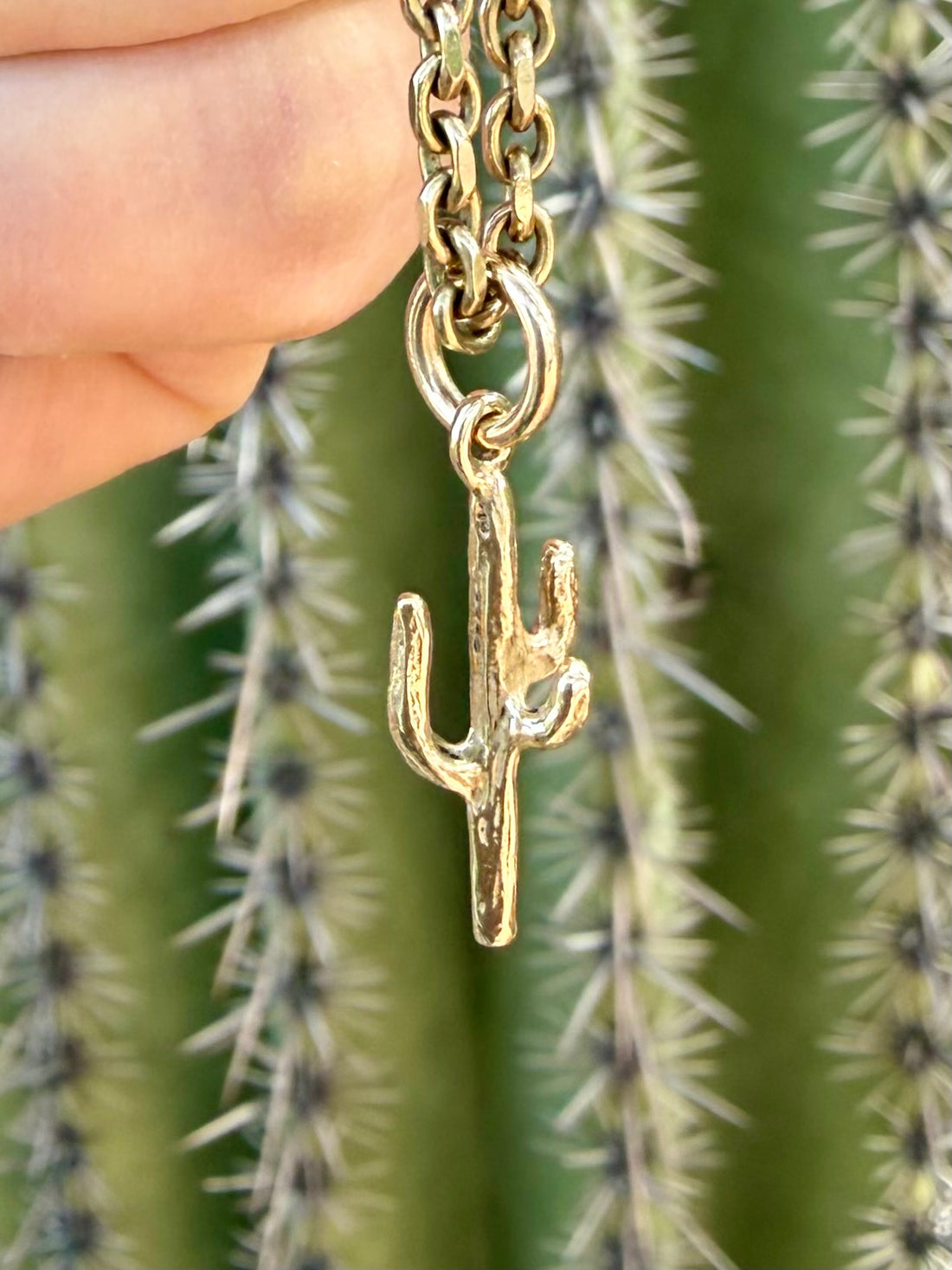 14k Gold Saguaro Pendant