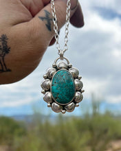 Carico Lake Turquoise Hand Stamped Border Necklace