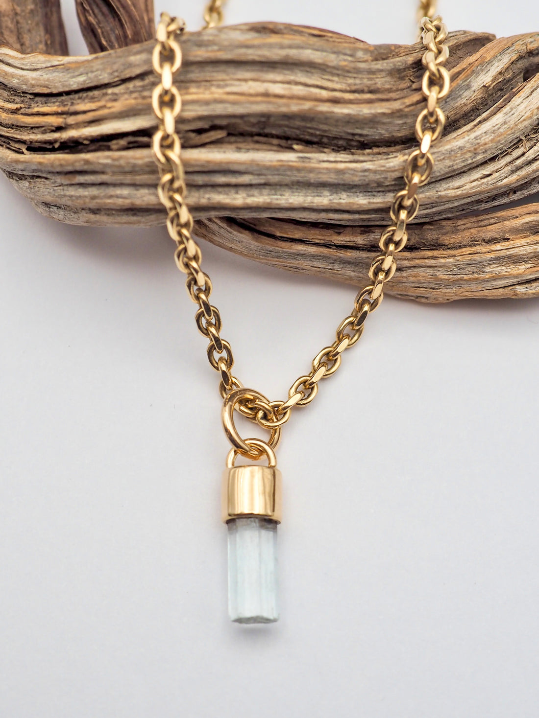 Aquamarine 14k Gold Pendant
