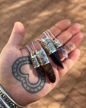 Polished Brazilian Amethyst Raincloud Talisman Necklace