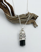 Black Tourmaline Big Eye Talisman Necklace