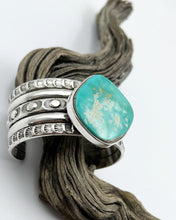Vintage Numi Olive Royston Turquoise Five Band Cuff M/L