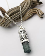 Blue/Pink Tourmaline Desert/Eye Talisman Necklace