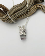 Pink/Pale Blue Bi Color Tourmaline Eye Talisman Necklace