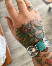 Vintage Taylor Best Silversmithing Royston Turquoise Cuff M/L