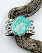 Vintage Numi Olive Royston Turquoise Five Band Cuff M/L
