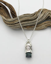Blue Tourmaline Eye Talisman Necklace