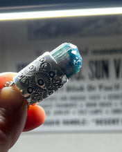 Blue/Pink Bi Color Tourmaline Eye Talisman Necklace