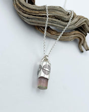 Pink/Green Tourmaline Eye Talisman Necklace