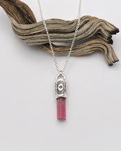 🏳️‍🌈Pink Tourmaline Tumbleweed Talisman Necklace