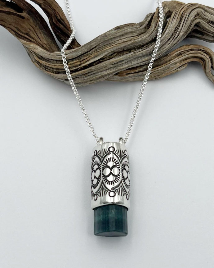 Brazilian Blue Tourmaline Oasis Talisman Necklace