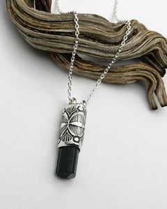Black Tourmaline Mojave Eye Talisman Necklace