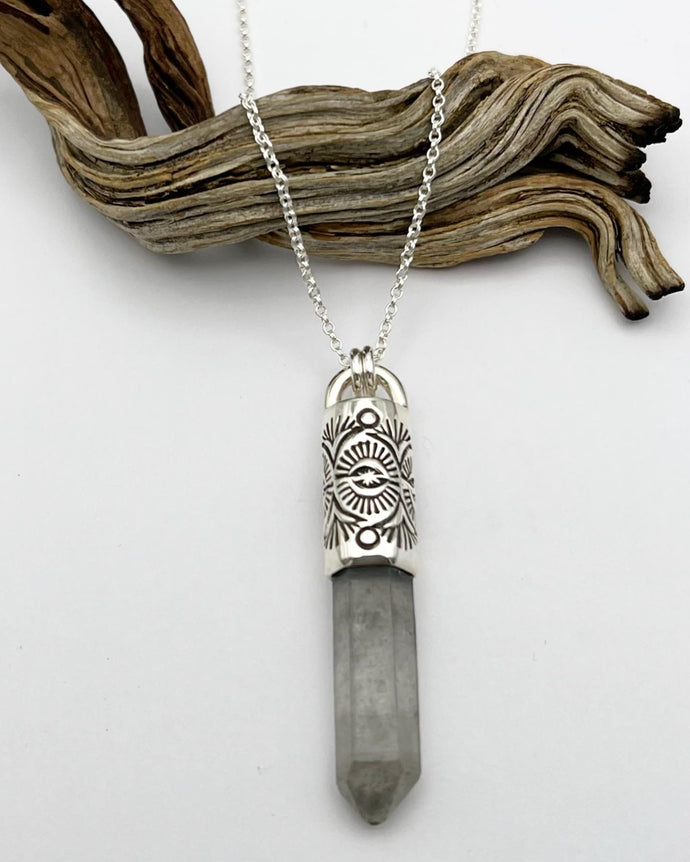 Tibetan Quartz Portal Talisman Necklace