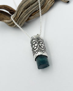 Brazilian Blue Tourmaline Oasis Talisman Necklace