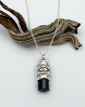 Black Tourmaline Big Eye Talisman Necklace